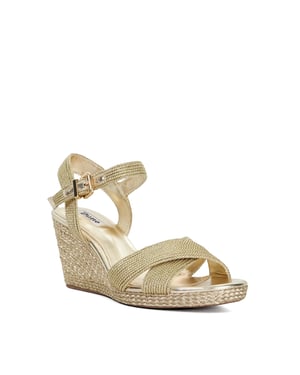 Dune Ladies Kolden - Metallic Braided Wedge Sandals