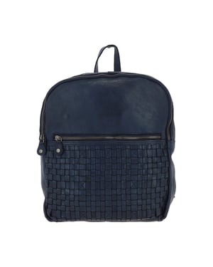 'Senza Tempo' Woven Leather Vintage Wash Backpack