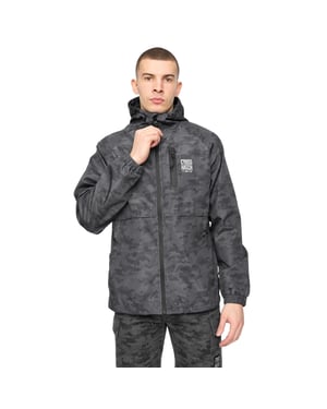 Crosshatch Heren Janscore jas met all-over print (Grijs)