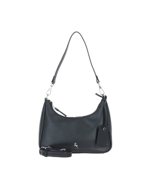 Real Leather Shoulder Bag with Detachable Crossbody Strap