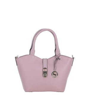 'Maristella' Real Leather Handbag with Detachable Crossbody Strap