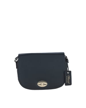 'Stellia' Real Leather Crossbody Bag with Twist Lock