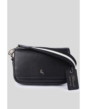 'Eleganza Milano' Real Leather Flapover Crossbody Bag