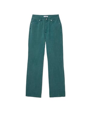 Lacoste Dames/Dames Natuurlijk Geverfde Denim Rechte Benen Jeans (Groen)