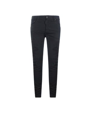 Dsquared2 Cool Guy Jean Zwarte Versterkte Ripped Jeans