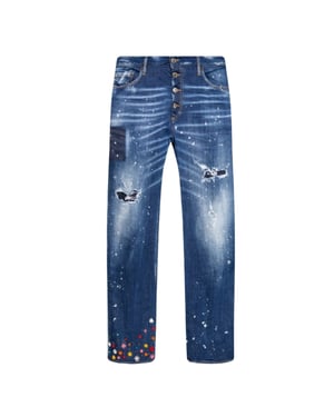 Dsquared2 Roadie Jeans Blommiga Blå Jeans