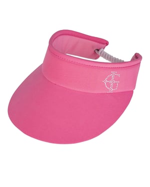 Island Green Dames/Dames Diamante Logo Golf Zonneklep (Roze)