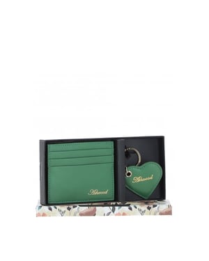 Real Leather Card Holder & Key Ring Gift Set