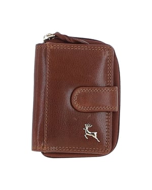 Real Leather Compact Purse