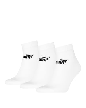Puma Unisex Adult Quarter Ankle Socks (Pack of 3) (White)