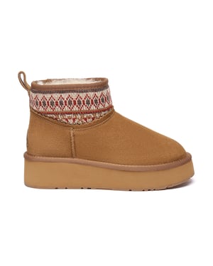 EVER AU Australia Women Plover Woven Ankle Platform Boots