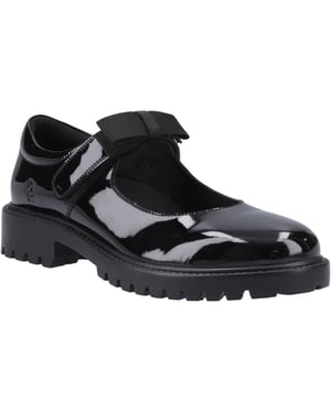 Hush Puppies Astrid Bow Leather Girls's Black Shoes
