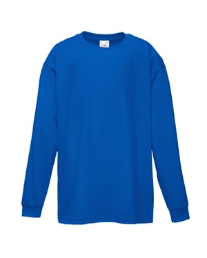 Fruit Of The Loom T-Shirt Lange Mouwen Kinderen / Kinder (2 stuks) (Royaal Blauw)