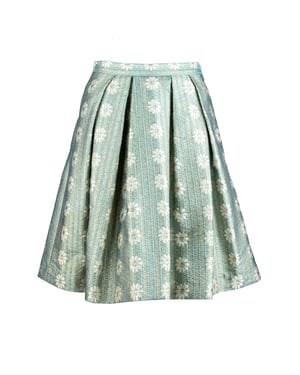Red Valentino Jacquard Plissé Mini A-Lijn Rok - '10s