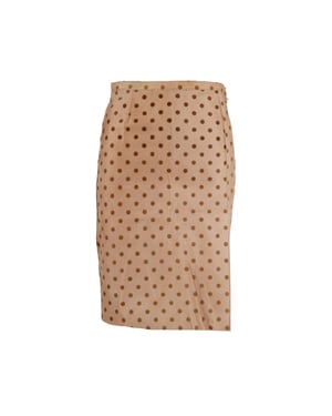 Moschino Cheap and Chic Polkadot Geprinte Kalfsleren Rok - '10s