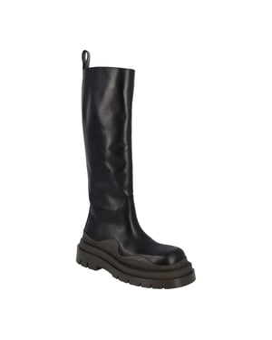 Bottega Veneta Botteboot in kalfsleer in zwart