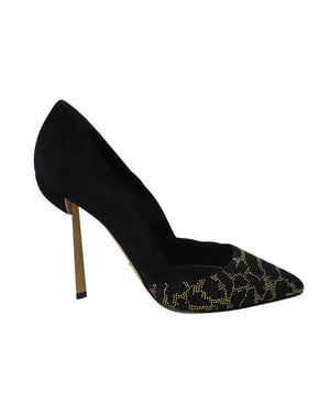 Sergio Rossi Animal Print Embedded Pumps in Multicolor Crystal