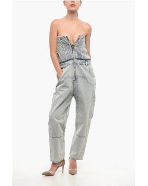 Ärmlös denimjump i blått