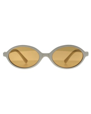 Miu Miu MU04ZS 14240D wit oranje met zilveren interne spiegel zonnebril