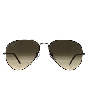 Ray-Ban Aviator 3025 92700A gepolijst havana op gunmetal bruin vintage zwart gradiÃ«nt zonnebril