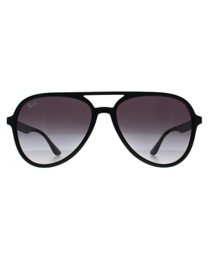 Ray-Ban Aviator Unisex Polished Black Grey Gradient RB4376