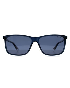 Polaroid Rectangle Mens Blue Blue Polarized PLD 4137/S