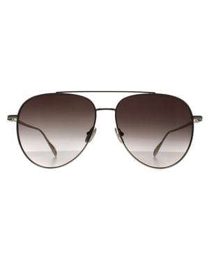 Salvatore Ferragamo Aviator Heren Licht Goud Bruin Kleurverloop SF308S