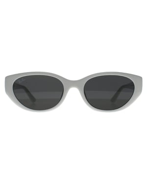 Ray-Ban Oval Womens Polished White Dark Grey RB4457D Bio Based