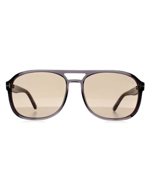 Tom Ford Rosco FT1022 20E grijs kristal licht naar donkerbruin fotochromische zonnebril