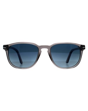 Persol Square Mens Transparent Grey Blue Gradient Polarized PO3019S