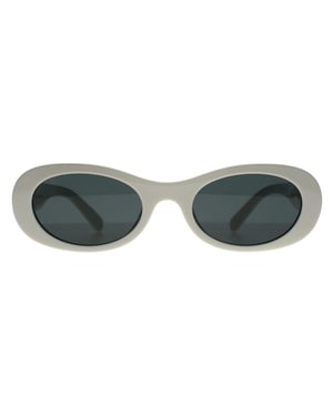 Miu Miu MU06ZS 1425S0 wit ivoor donkergrijs zonnebril