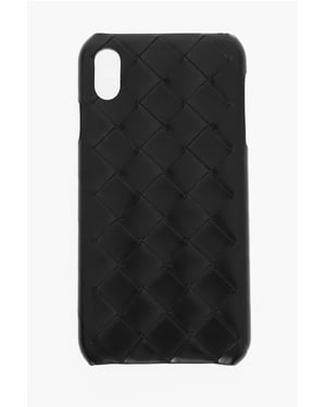 Vävt läderfodral till iPhone XS MAX i svart