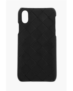 Intreccio mjukt läderfodral till iPhone Xs i svart