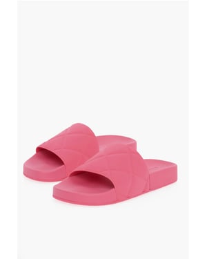 Matta gummisliders med Intreccio-motiv i rosa