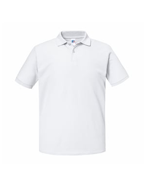 Russell Mens Authentic Eco Piqué Polo Shirt (White)
