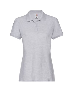 Fruit of the Loom Womens/Ladies Premium Cotton Pique Lady Fit Polo Shirt (Heather Grey)