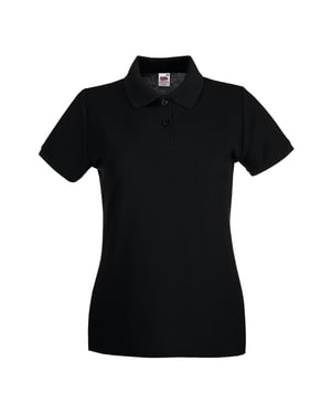 Fruit of the Loom Dames/Dames Premium Piqué Katoen Polo Shirt (Zwart)