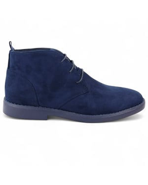 Heren Navy Premium Desert Style Suède Chukka Boots