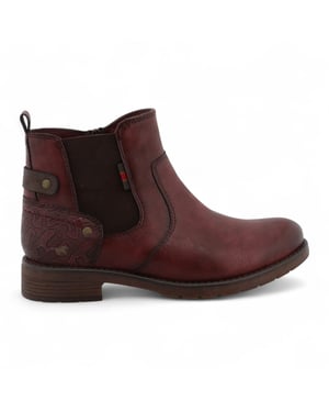 Mustang Dames Burgundy Chelsea Enkellaarsjes