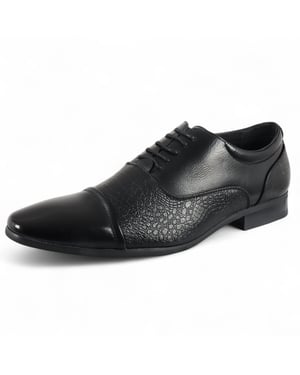 Men's Black Classic Lace-Up Brogue Formal Shoes