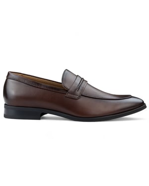 Bruna slip-on loafers med läderfoder för män