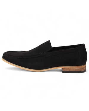 Svarta mockaloafers för män, lätta slip-on-skor