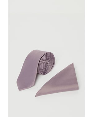 Dusty Mauve Tie and Pocket Square
