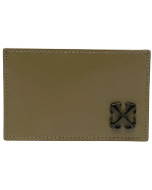 Off-white Jitney Simple Card Case Militaire Groene Accessoires