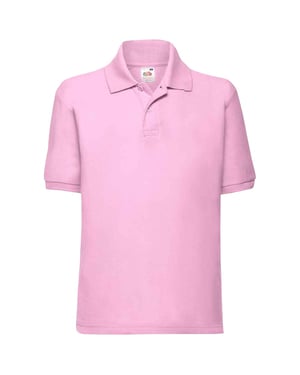 Fruit Of The Loom Childrens/Kids Poly/Cotton Pique Polo Shirt (Light Pink)