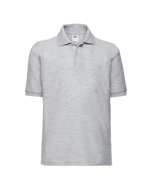 Fruit of the Loom Kinder/Kinder 65/35 Effen Piqué Poloshirt (Heide Grijs)
