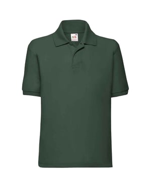 Fruit of the Loom Kinderen /Kinder Poly/ Katoen Piqué-Poloshirt Voor Kinderen. (Fles groen)