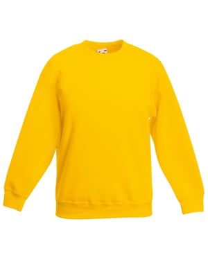Fruit Of The Loom Kids Unisex Classic 80/20 Set-In Sweatshirt (Sunflower)