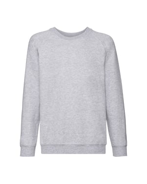 Fruit of the Loom Kinder/Kids Klassiek Heather Raglan Sweatshirt (Heide Grijs)
