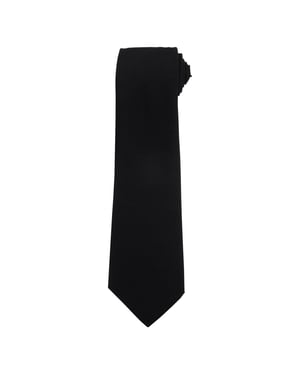 Premier Plain Polyester Tie (Black)
